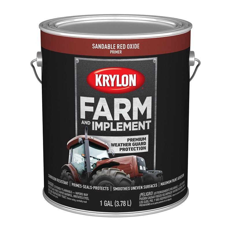 Krylon K01982008 Farm and Implement Paint, 1 gal Can, Red, Liquid (Pack of 4)
