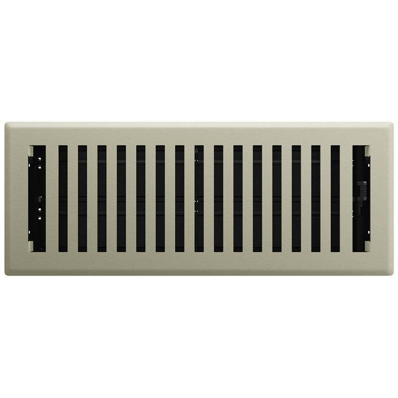 Imperial RG3430 Floor Register, 12 in W Duct Opening, Polystyrene, Satin Nickel