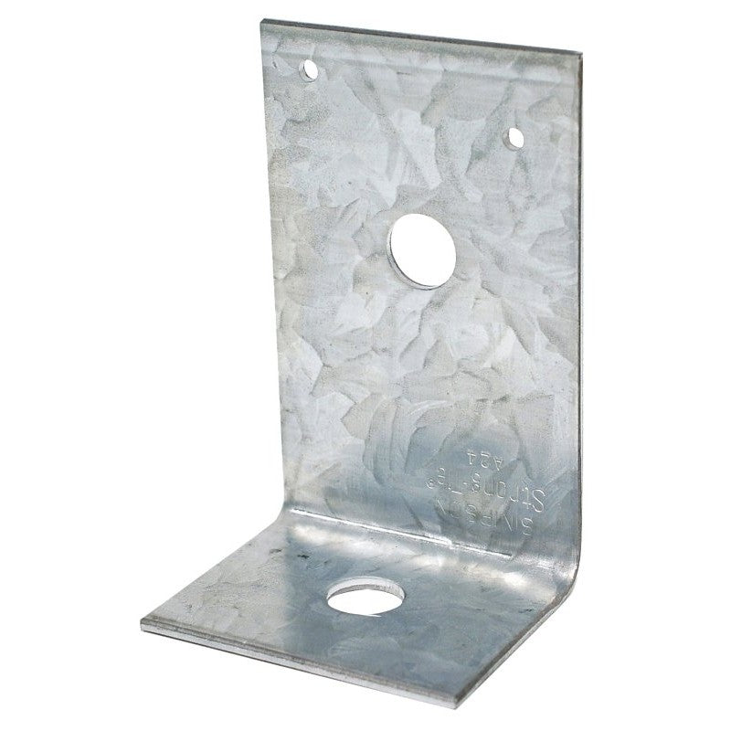 Simpson Strong-Tie A24 Angle, 2 in H, 2-1/2 in D, 3-7/8 in W, Steel, Silver, Galvanized (Pack of 25)