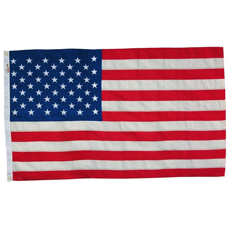 Valley Forge USB3 USA Flag, 3 ft W, 5 ft H, Cotton