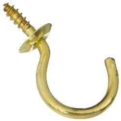 Cup Hook 1-1/4 Inch Solid Brass Bulk