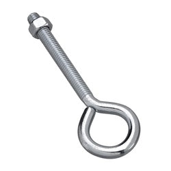 Zinc Plated Steel 3/8 Inch by 5 Inch Eye Bolts With Nut Pack of 10 (POS)