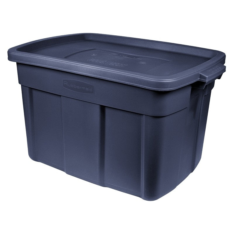 Rubbermaid Roughneck RMRT180000 Storage Box, Polyethylene, Dark Indigo, 23.9 in L, 15.9 in W, 16-1/2 in H (Pack of 6)
