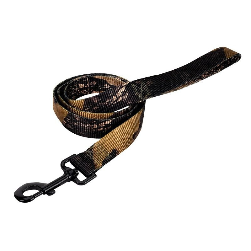 Guardian Gear 2950097 Hunting Lead, 48 in L, 1 in W, Nylon Line, Camo, Fastening Method: Spring Snap, M, L Breed