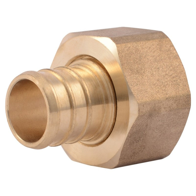 SharkBite UC530LFA Hose to Pipe Adapter, 3/4 in, PEX Barb x FNPT, DZR Brass, 200 psi Pressure, 6/PK