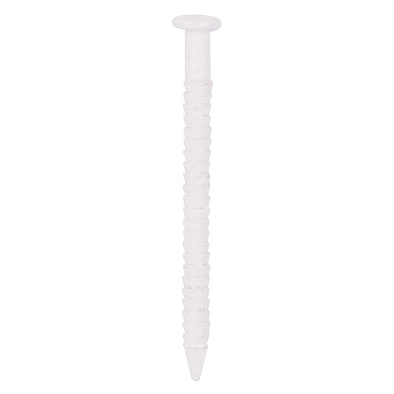 ProSource NTP-073-PS Panel Nail, 16D, 1 in L, Steel, Painted, Flat Head, Ring Shank, White, 171 lb (Pack of 5)