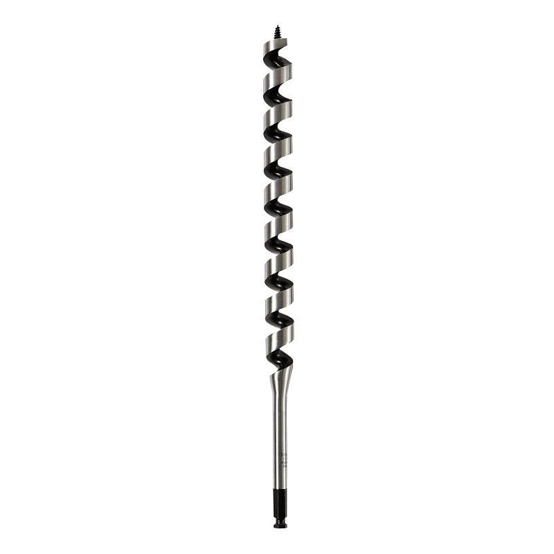 DEWALT DW1688 Auger Drill Bit, 1-1/16 in Dia, 17 in OAL, Hollow Center Flute, 7/16 in Dia Shank, Ball Groove Shank