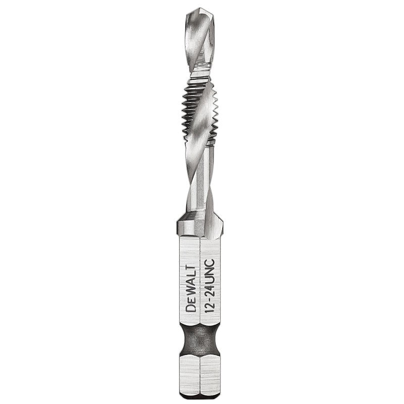 DEWALT IMPACT READY DWADTQTR1224 Tap and Drill Bit, 12 mm Dia, 3-Flute, Spiral Flute, HSS