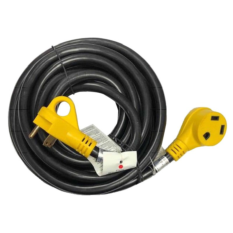 US Hardware RV-687 Extension Cord, 10 AWG Cable, 25 ft L, Plug, Female, Black Jacket