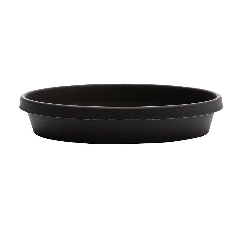 Bloem Terra STT0800 Plant Saucer, 7-1/2 in W, Round, Plastic, Black
