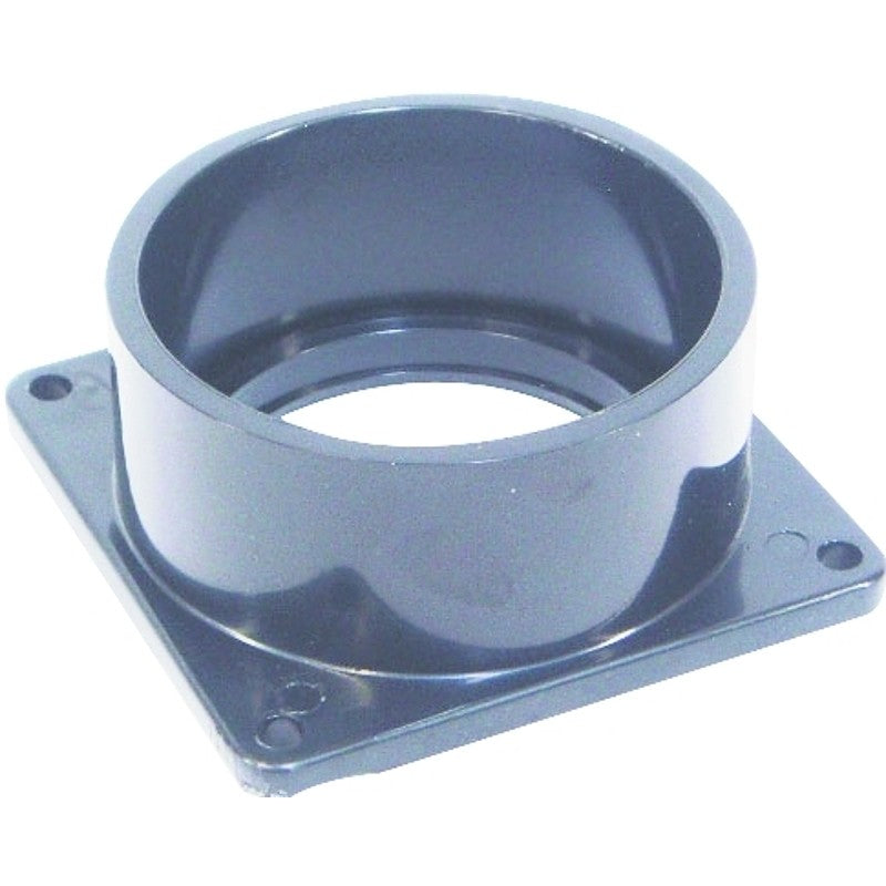 US Hardware RV-702B Socket with Flange, 3 in ID, Slip x Female, ABS, Black