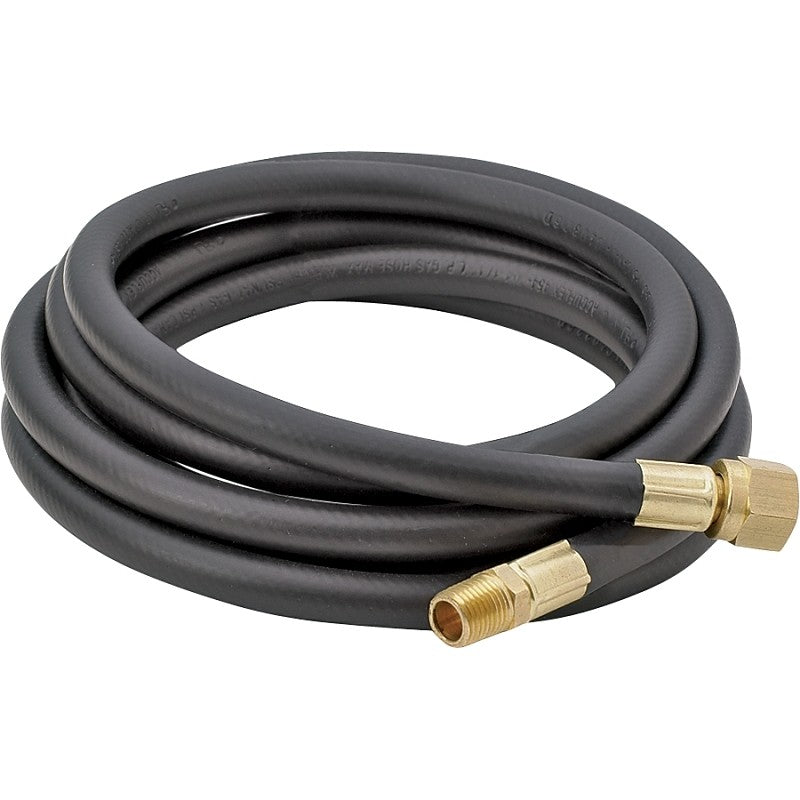 Bayou Classic 7910 LPG Hose, 1/4 in ID, 10 ft L, MNPT x FNPT Flare Swivel, Thermoplastic