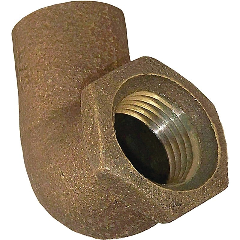 Elkhart Products 10159202/10156792 Pipe Elbow, 1/2 x 3/4 in, Sweat x FIP, 90 deg Angle, Copper