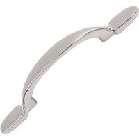 Traditional Wide Spoon Foot Handle Cabinet Pull 3 Inch Centers Po