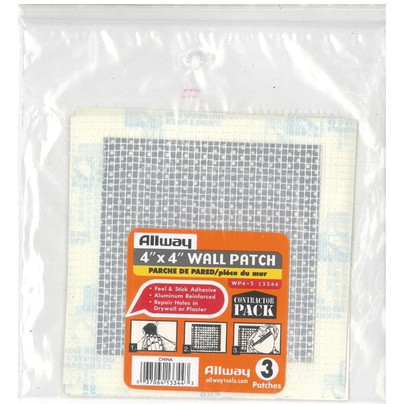 ALLWAY WP4-3 Drywall Patch, 4 x 4 in Dimensions (Pack of 10)