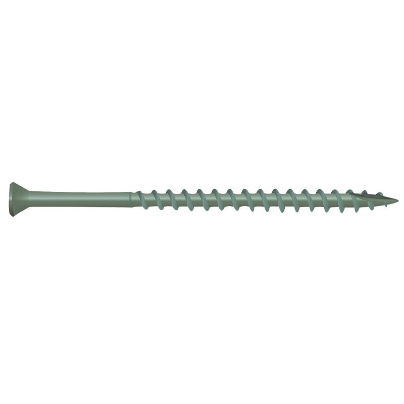 Camo 0346104 Deck Screw, #7 Thread, 1-5/8 in L, Trim Head, Star Drive, Type 17 Slash Point, Carbon Steel, 350/PK