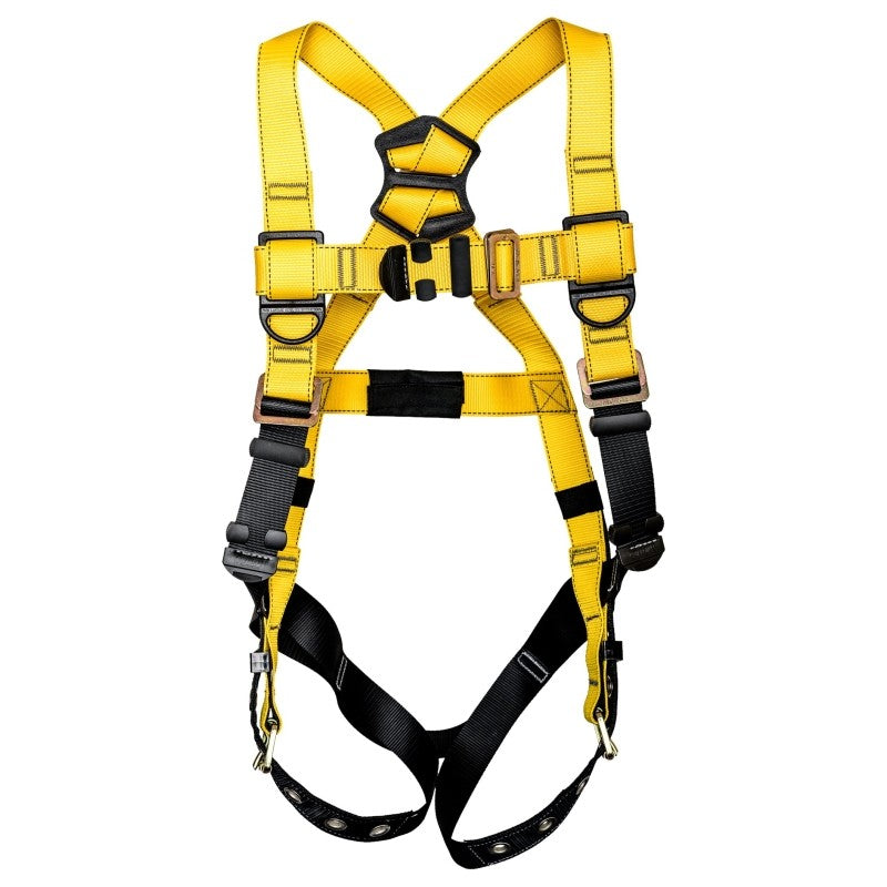 Guardian Fall Protection 37002 Full Body Harness, XL/2XL, 130 to 420 lb, Polyester Webbing, 2-Bar Adjuster Torso Buckle