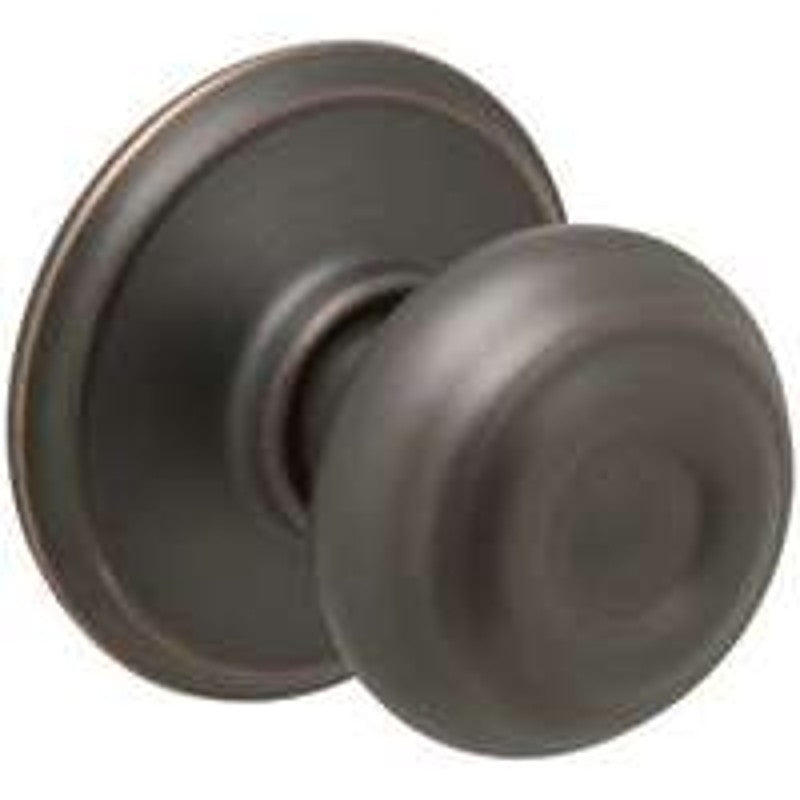 Schlage F170VGEO716 Dummy Knob, Knob Handle, Round Design, Includes: Mounting Hardware, Aged Bronze, Residential, Metal