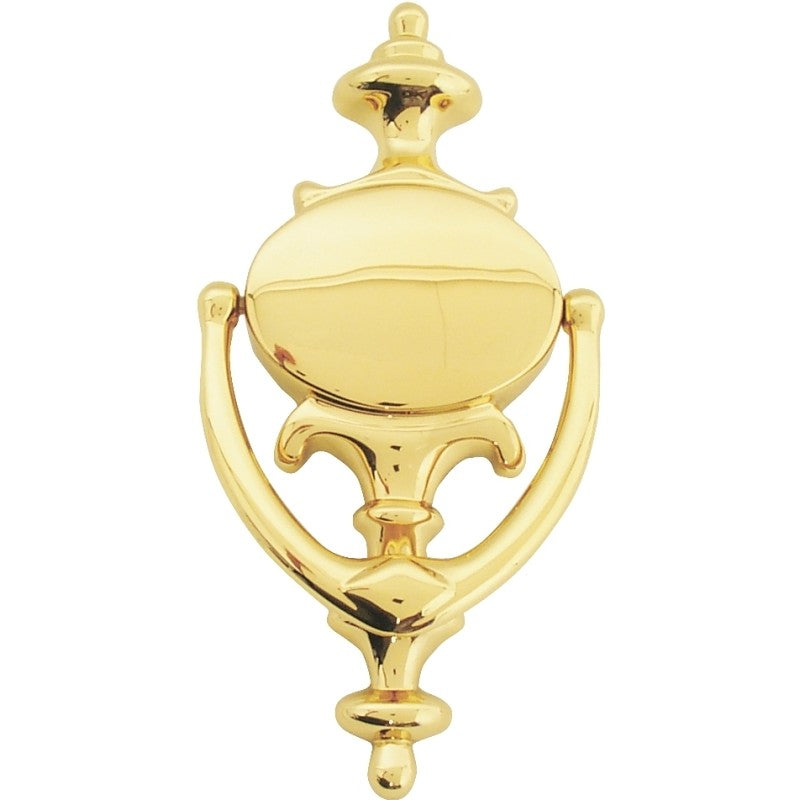 Schlage SC23107605 Door Knocker, Solid Brass, Brass, 5 in Mounting Hole