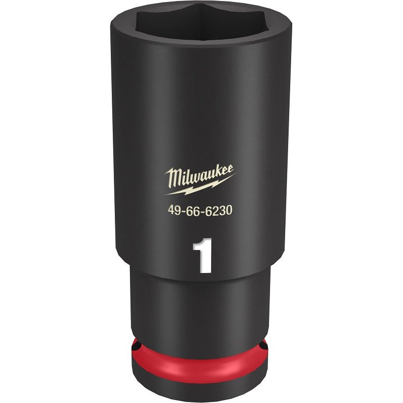 Milwaukee SHOCKWAVE Impact Duty Series 49-66-6230 Deep Impact Socket, 1 in Socket, 1/2 in Drive, Square Drive, 6-Point