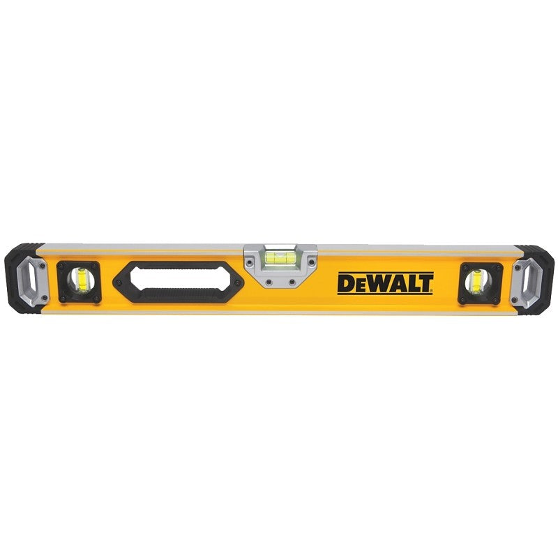 DEWALT DWHT43224 Box Beam Level, 24 in L, 3-Vial, 1-Hang Hole, Non-Magnetic, Aluminum