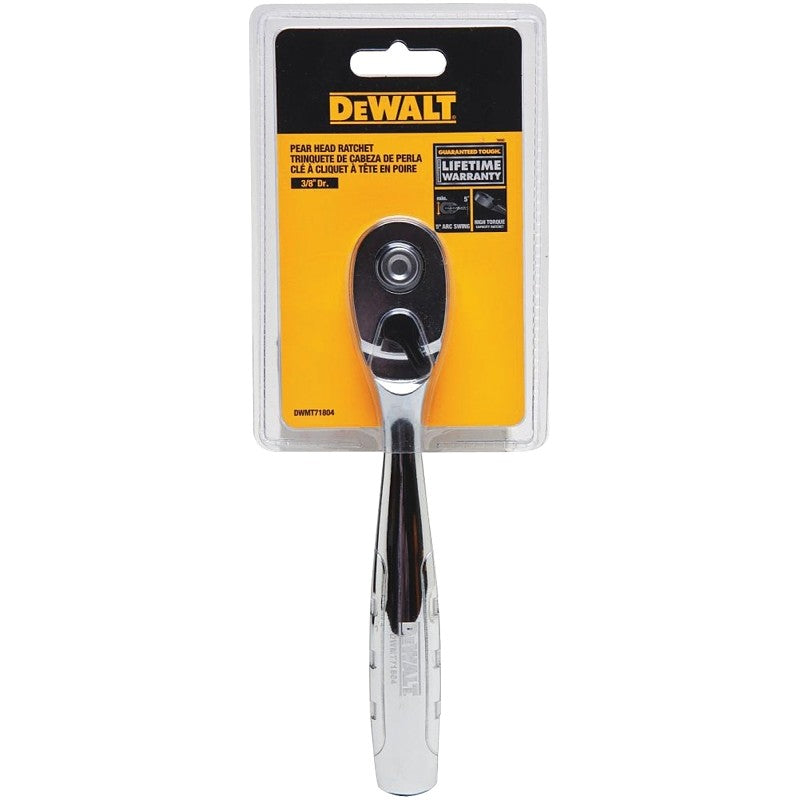 DEWALT DWMT81097 Quick-Release Ratchet, 3/8 in Drive, 7.48 in OAL, Chrome
