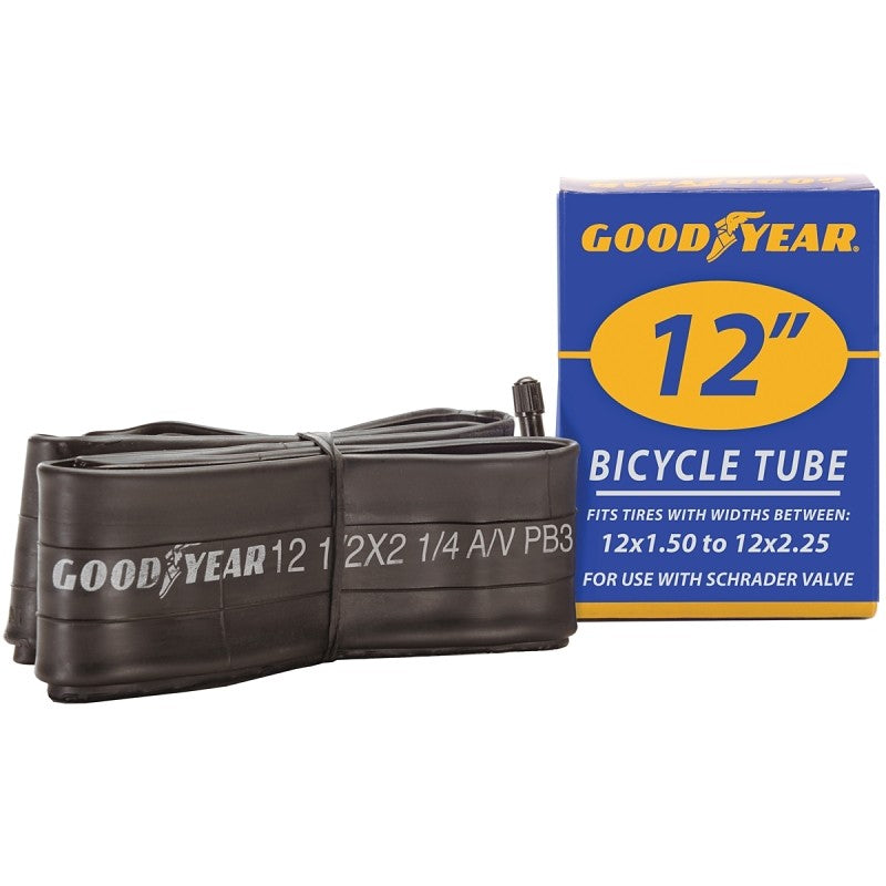 Kent 91073 Bicycle Tube, Butyl Rubber, Black, For: 12 x 1-1/2 to 2-1/4 in W Bicycle Tires