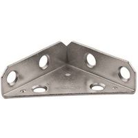 Reinforced Triangle Corner Braces 2 Inch Zinc Plated Steel 2 Pack
