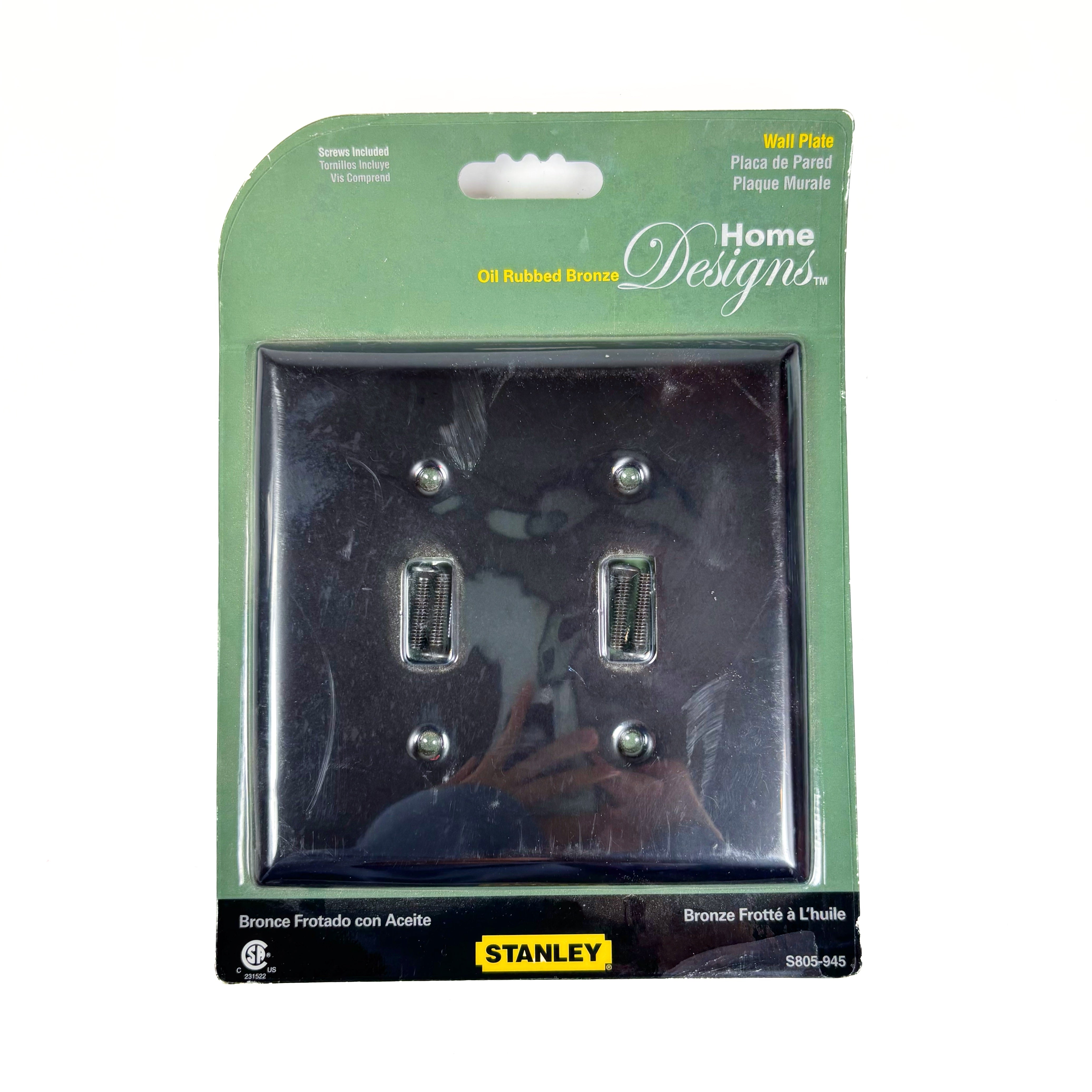 Basic Double Switch Wall Plate Oil Rubbed Bronze (POS)