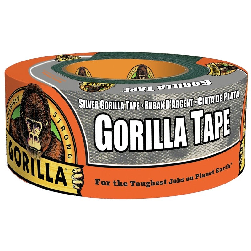 Gorilla 105463 Duct Tape, 10 yd L, 1.88 in W, Silver
