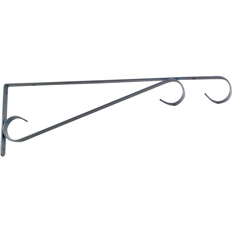 Landscapers Select GB0293L Hang Plant Bracket, 15-1/2 L, Steel, White, Wall Mount Mounting