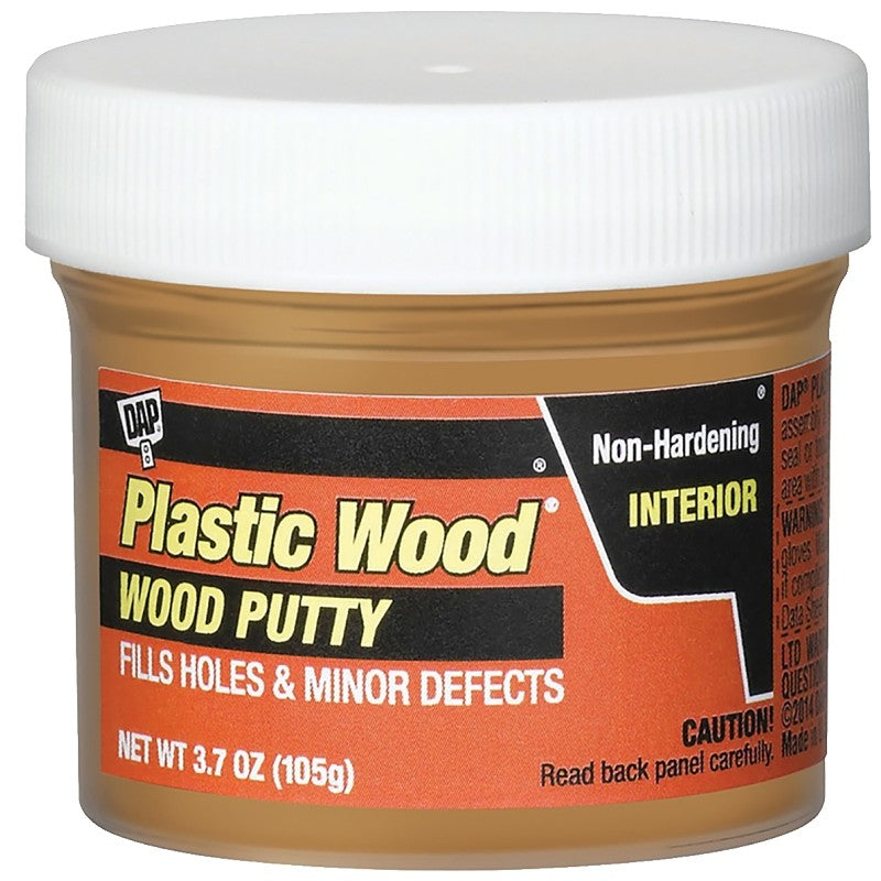 DAP 7079821276 Wood Putty, Solid, Mild, Pleasant, Natural Oak, 3.7 oz, Tub (Pack of 6)