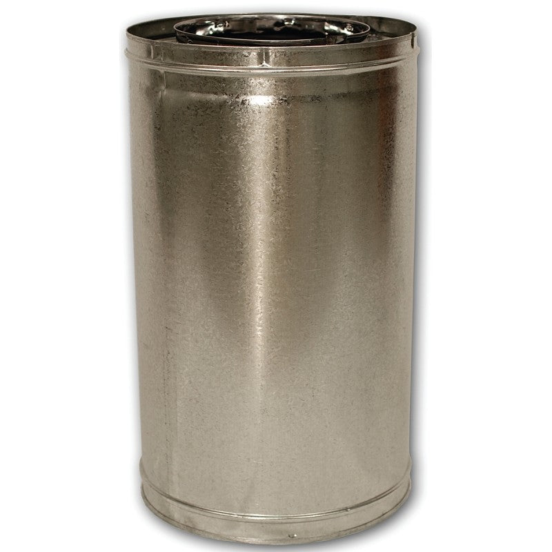 Comfort Flame 18-8DM Chimney Pipe, 12-3/8 in OD, 18 in L, Galvanized Steel