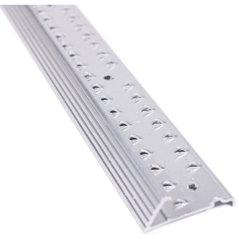 M-D 78139 Fluted Carpet Gripper, 72 in L, 1-3/8 in W, Aluminum, Silver