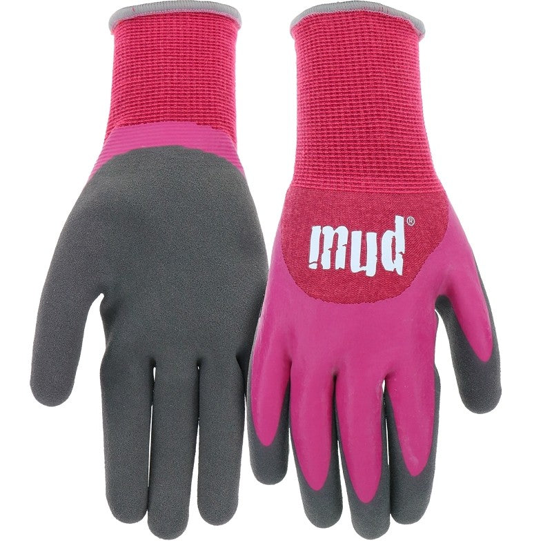 Mud MD32001W-WXS Gloves, Women's, XS/S, 3.4 in L, Knit Wrist, Seamless Cuff, Latex Coating, Bamboo Fiber Glove