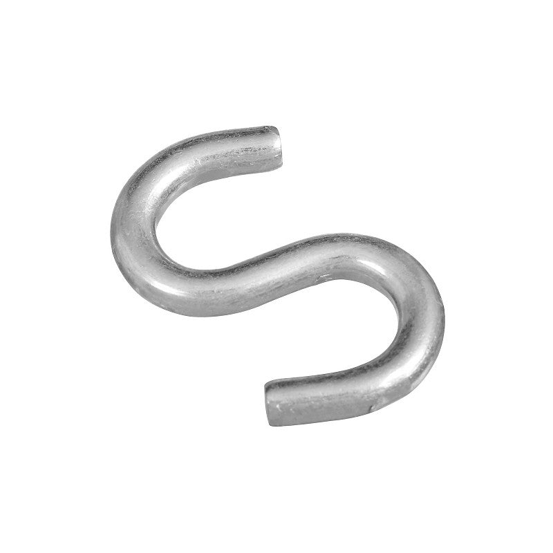 National Hardware N121-665 S-Hook, 2 in, 125 lb Working Load, 0.262 in Dia Wire, Steel, Zinc