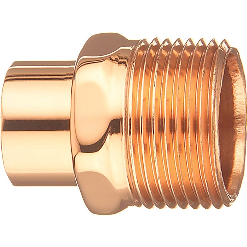 Elkhart Products 104-2 Series 30444 Street Pipe Adapter, 3/4 in, FTG x MIP, Copper