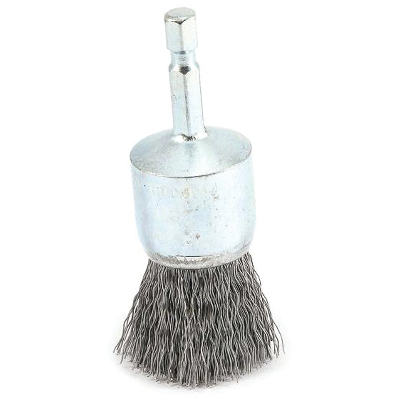 Forney 72737 Wire End Brush, 1 in Dia, 0.012 in Dia Bristle, Steel Bristle