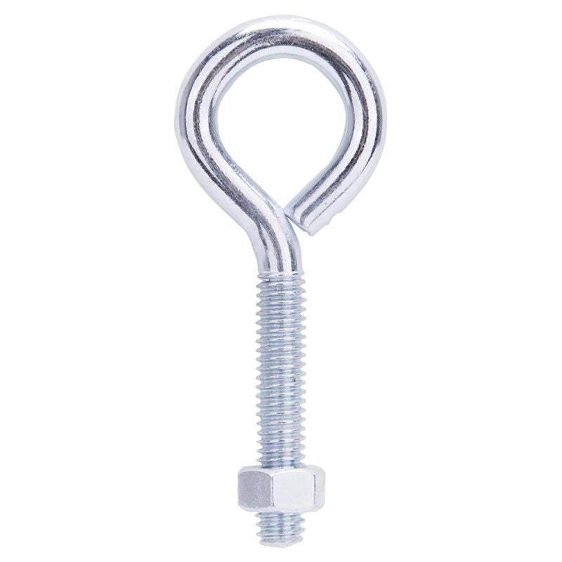 ProSource LR277 Eye Bolt, 7.8 mm Thread, Machine Thread, 1-3/4 in L Thread, 1-1/4 in Dia Eye, 220 lb Working Load, Steel (Pack of 10)