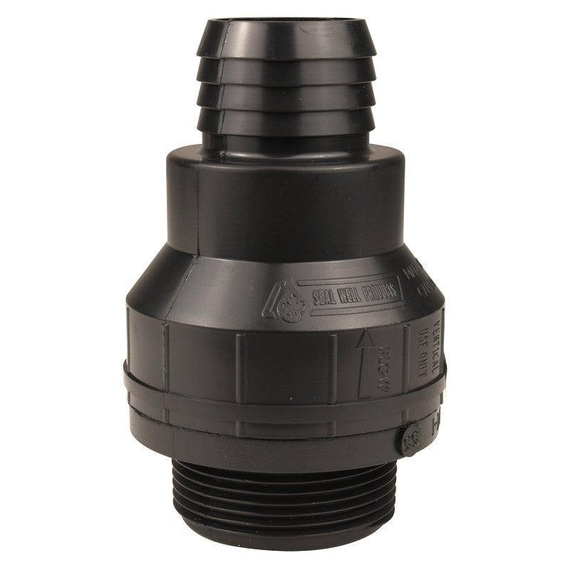 Water Source SPC150-RM Sump Check Valve, 1-1/4 x 1-1/2 in, Rubber Body