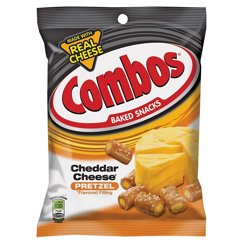 Combos MMM42005 Snacks, Cheddar Cheese Flavor, 6.3 oz Bag (Pack of 12)