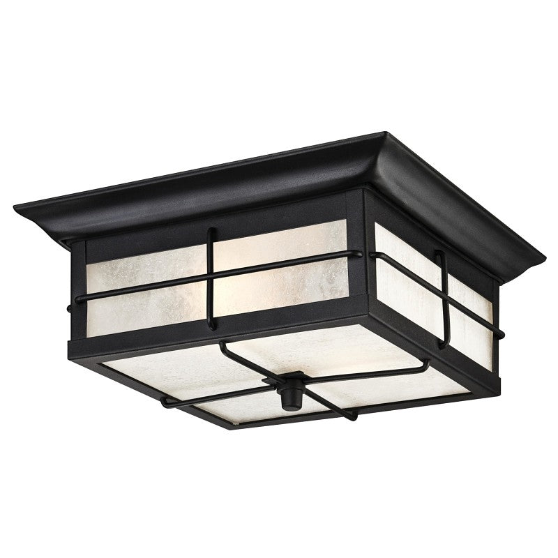 Westinghouse Orwell Series 62048 Outdoor Fixture, 2-Lamp, Steel Fixture, Textured Fixture, Black