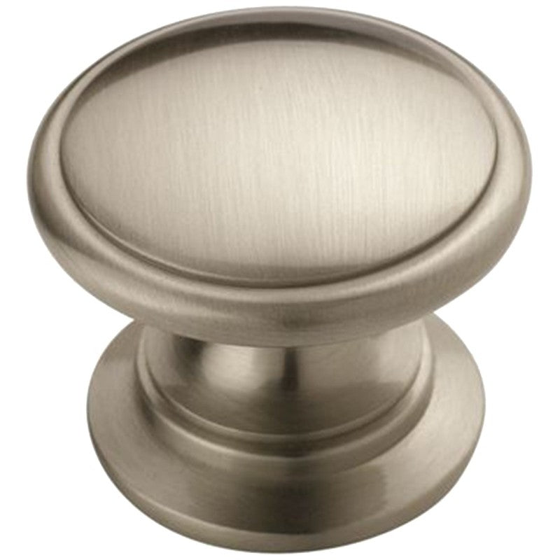 Amerock Allison Value Series BP53012G10 Cabinet Knob, 1-1/16 in Projection, Transitional, 1-1/4 in, Zinc, Satin Nickel