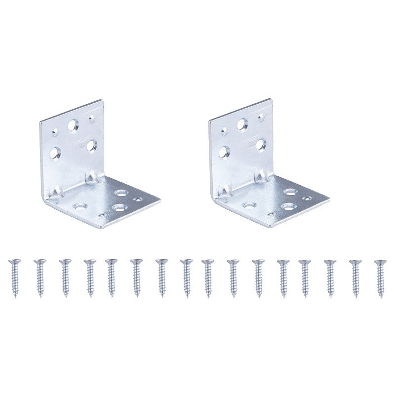 ProSource BH-604PS Corner Brace, 1-1/2 in L, 1-1/2 in W, 1-1/2 in H, Steel, Zinc-Plated, 2 mm Thick Material