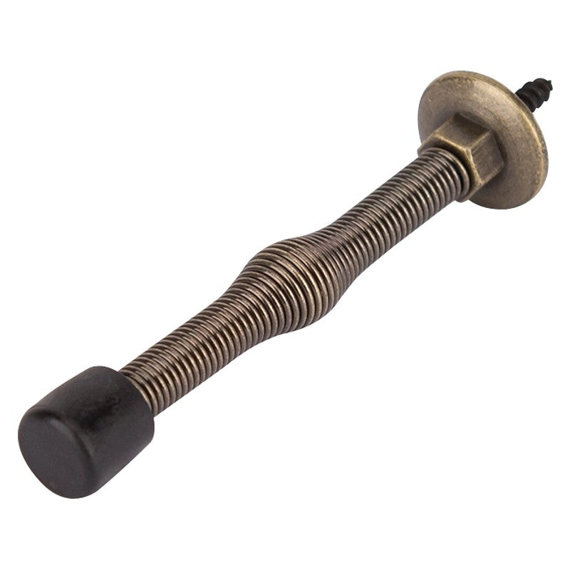 ProSource H61-Z011C-PS Light-Duty Door Stop, 3/4 in Dia Base, 3 in Projection, Plastic & Steel, Antique Brass