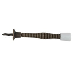 National Hardware N830-560 Utility Door Stop, 23/32 in Dia Base, 3 in Projection, Zinc, Brass