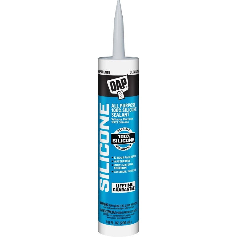 DAP 08641 Window and Door Sealant, Clear, -40 to 400 deg F, 9.8 fl-oz Cartridge (Pack of 12)