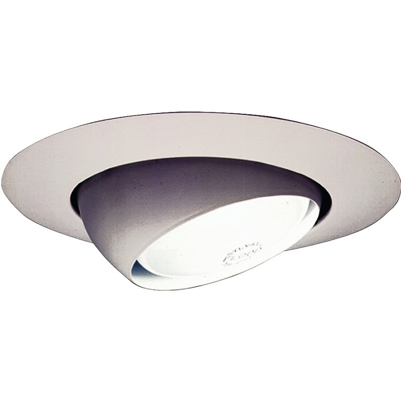 Halo 78P Recessed Light Trim, 6 in Dia, 4-1/8 in OAH, Metal Body, White