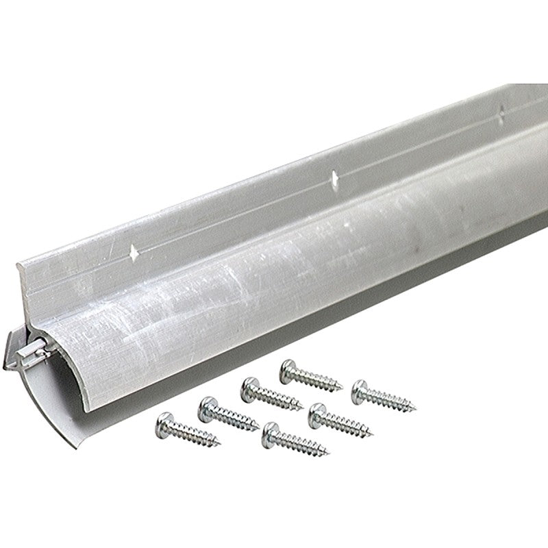 M-D 68726 Door Sweep, 36 in L, 1-7/8 in W, Aluminum Flange, Vinyl Insert