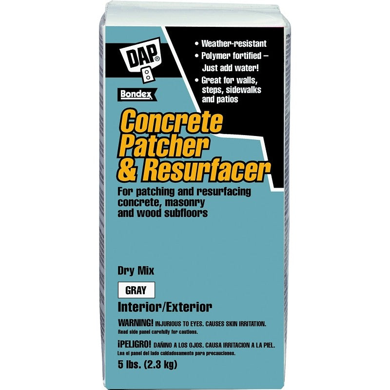 DAP Bondex 10466 Concrete Patcher and Resurfacer, Gray, 5 lb (Pack of 6)